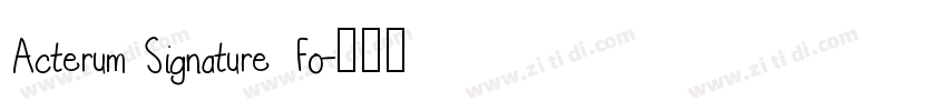 Acterum Signature Fo字体转换